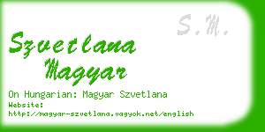 szvetlana magyar business card